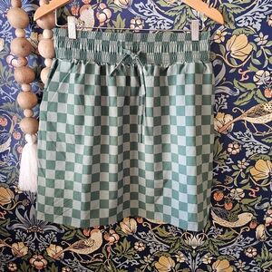 Albion Cher Green Checkered Women's Skirt